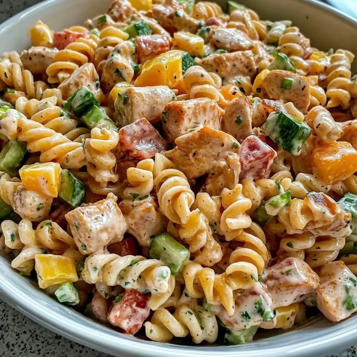 Barbecue Chicken Pasta Salad