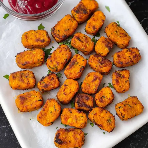 Baked Sweet Potato Zucchini Tots