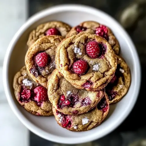 Brown Butter Raspberry Chocolate Chip Cookies