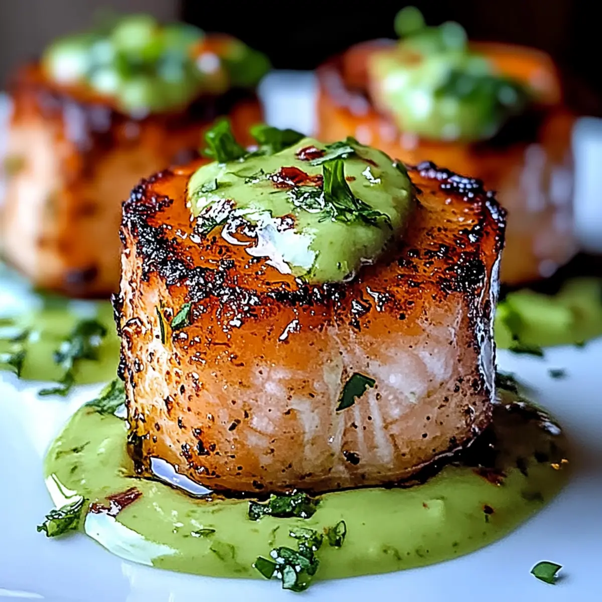 Salmon Balls Avocado Sauce