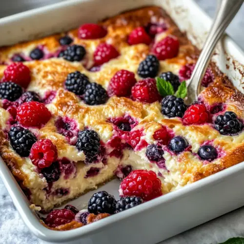 High Protein Triple Berry Bake