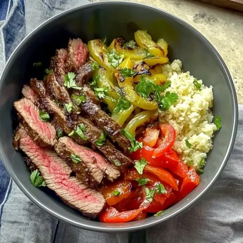 High Protein Steak Fajita Bowl