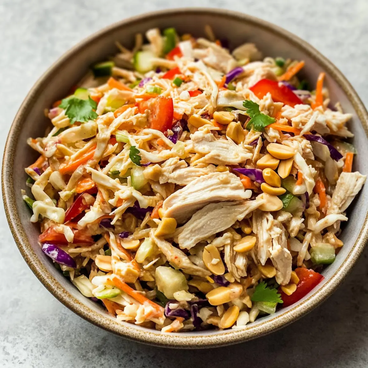 Thai Chicken Salad with Peanut Dressing