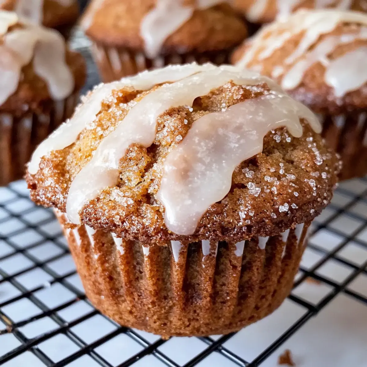 Glazed Gingerbread Muffins