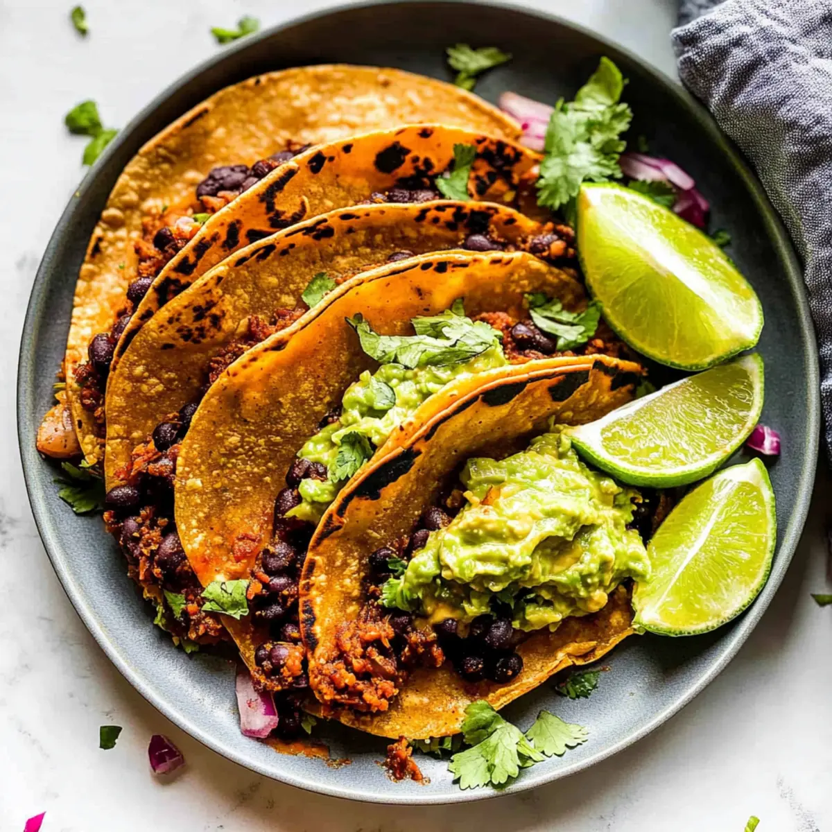 Crispy Black Bean Tacos