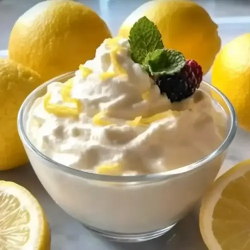 High Protein Lemon Cottage Cheese Pudding