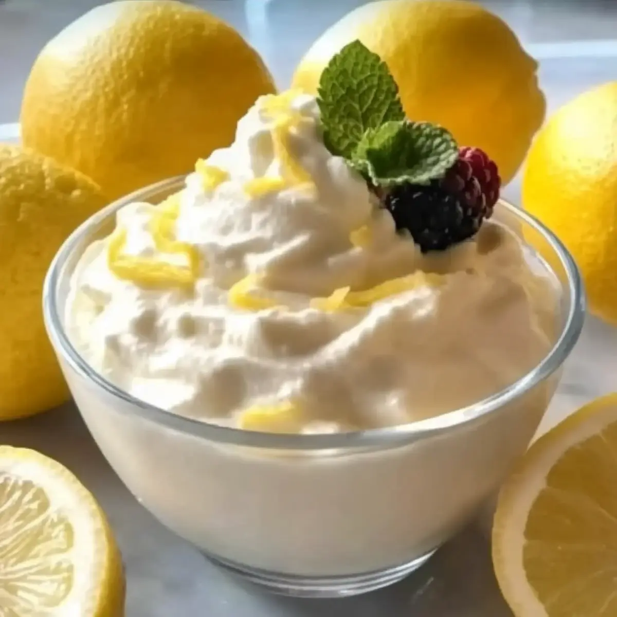 High Protein Lemon Cottage Cheese Pudding