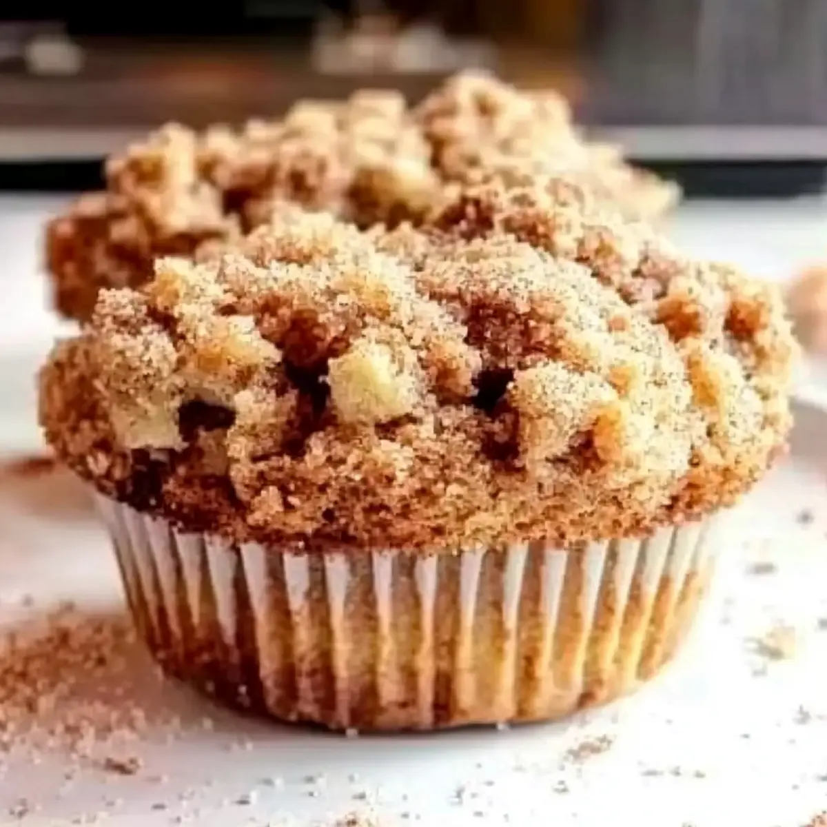 Moist Apple Cinnamon Crumb Muffins