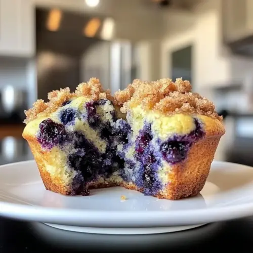 Blueberry Muffins With Streusel Crumb Topping