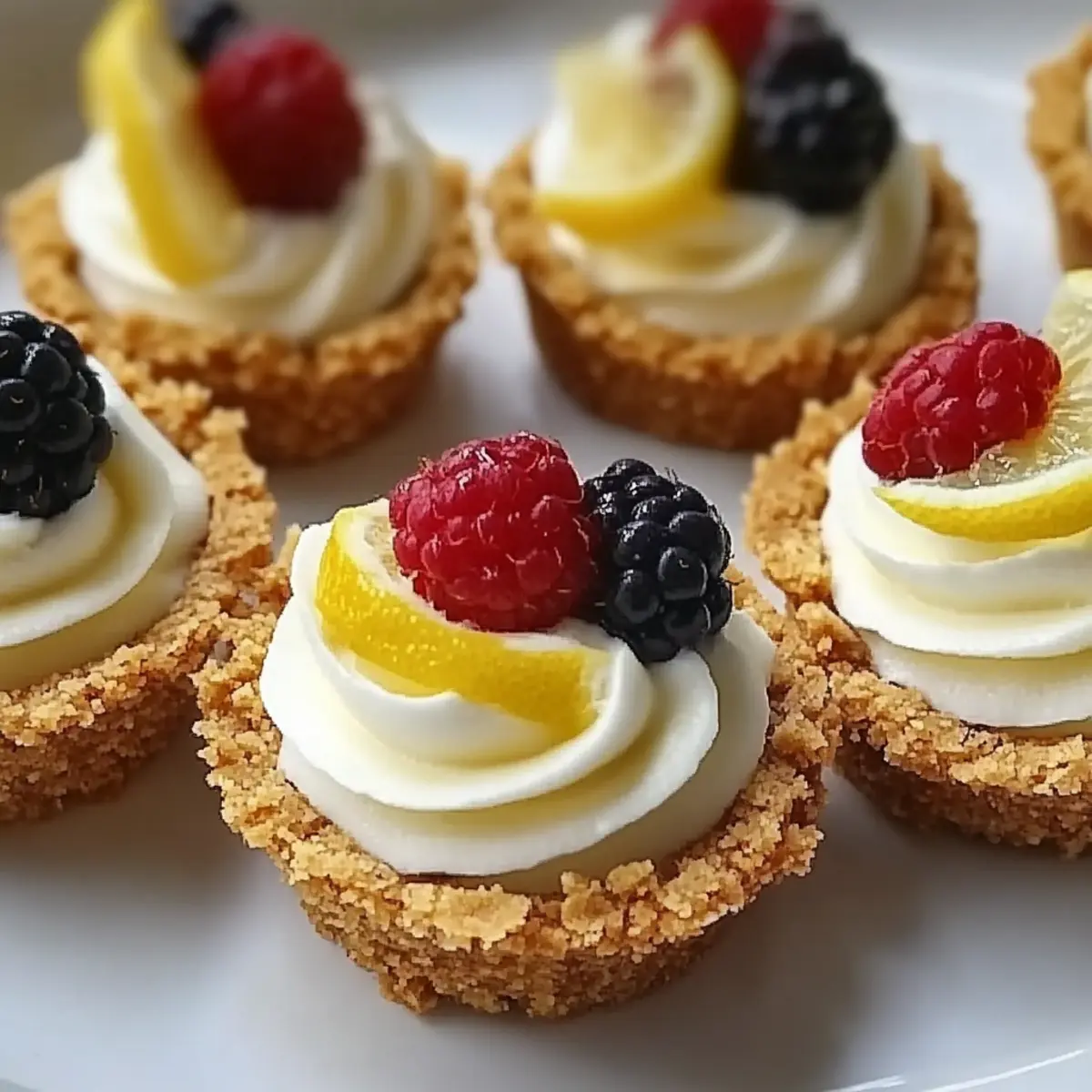 Mini No-Bake Lemon Cheesecake Tarts