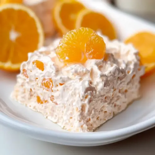 Orange Jell-O Salad with Cottage Cheese