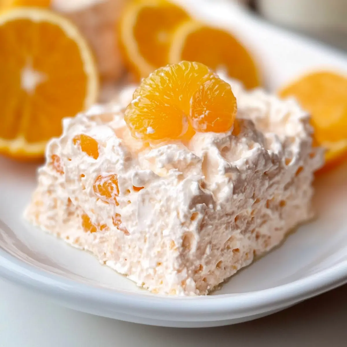 Orange Jell-O Salad with Cottage Cheese