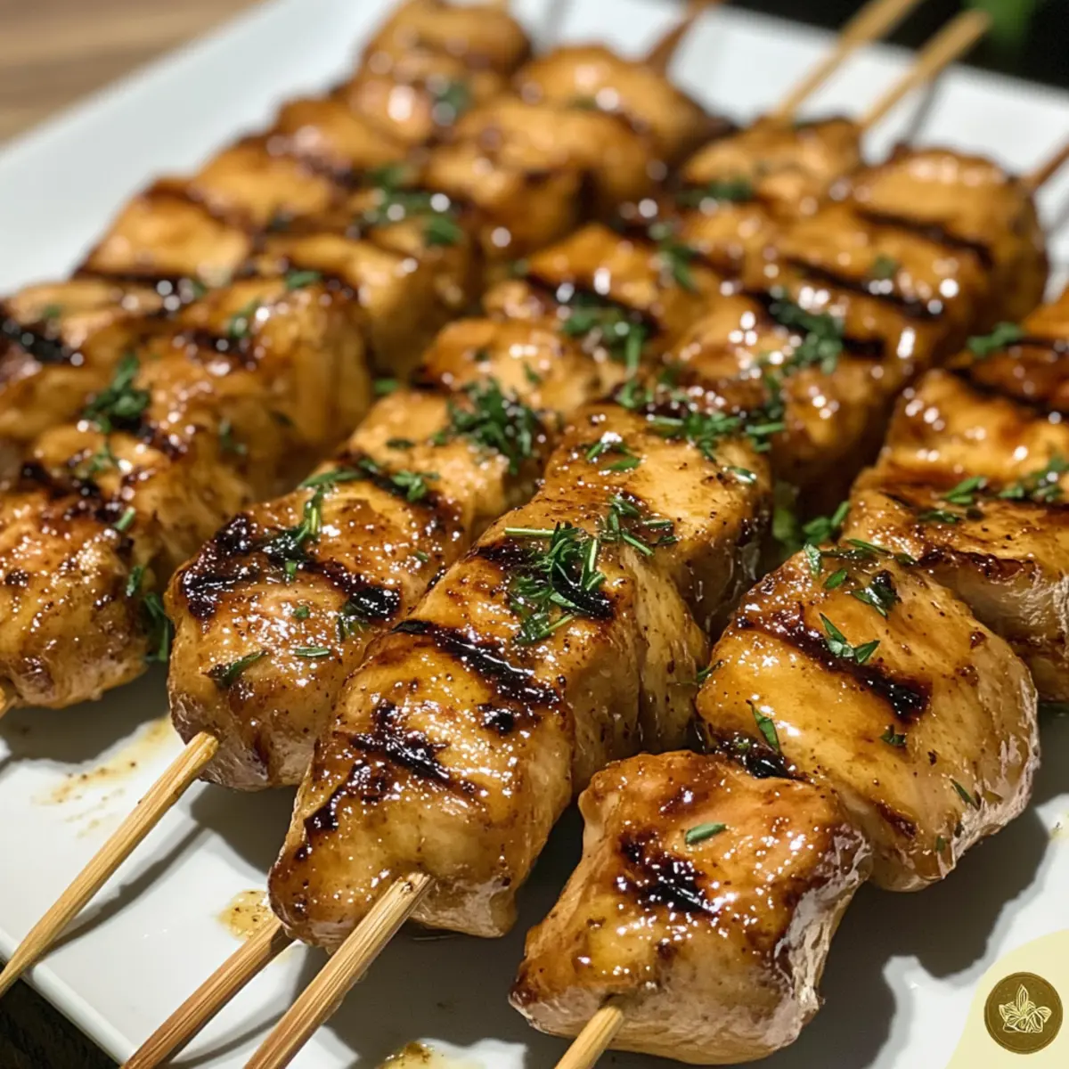Grilled Sticky Sweet Chicken Skewers