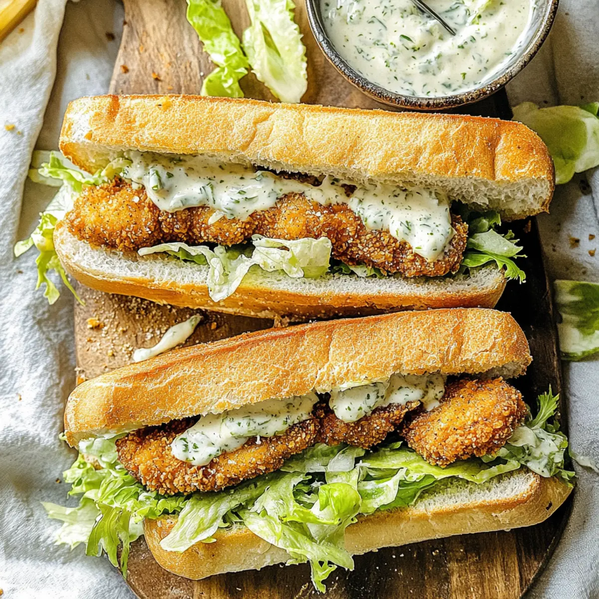 Chicken Caesar Sandwiches