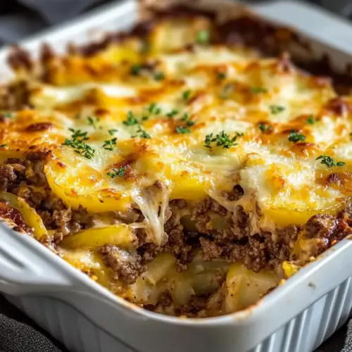 Cheesy Hamburger Potato Casserole