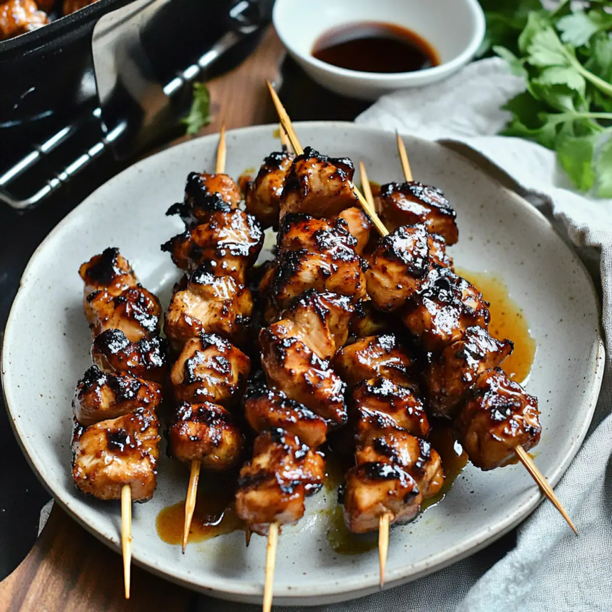 Grilled Sticky Sweet Chicken Skewers