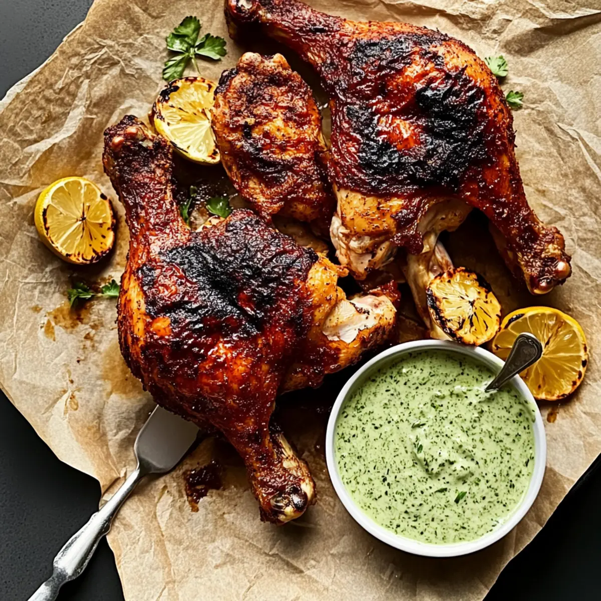 Spatchcocked Grilled Chicken