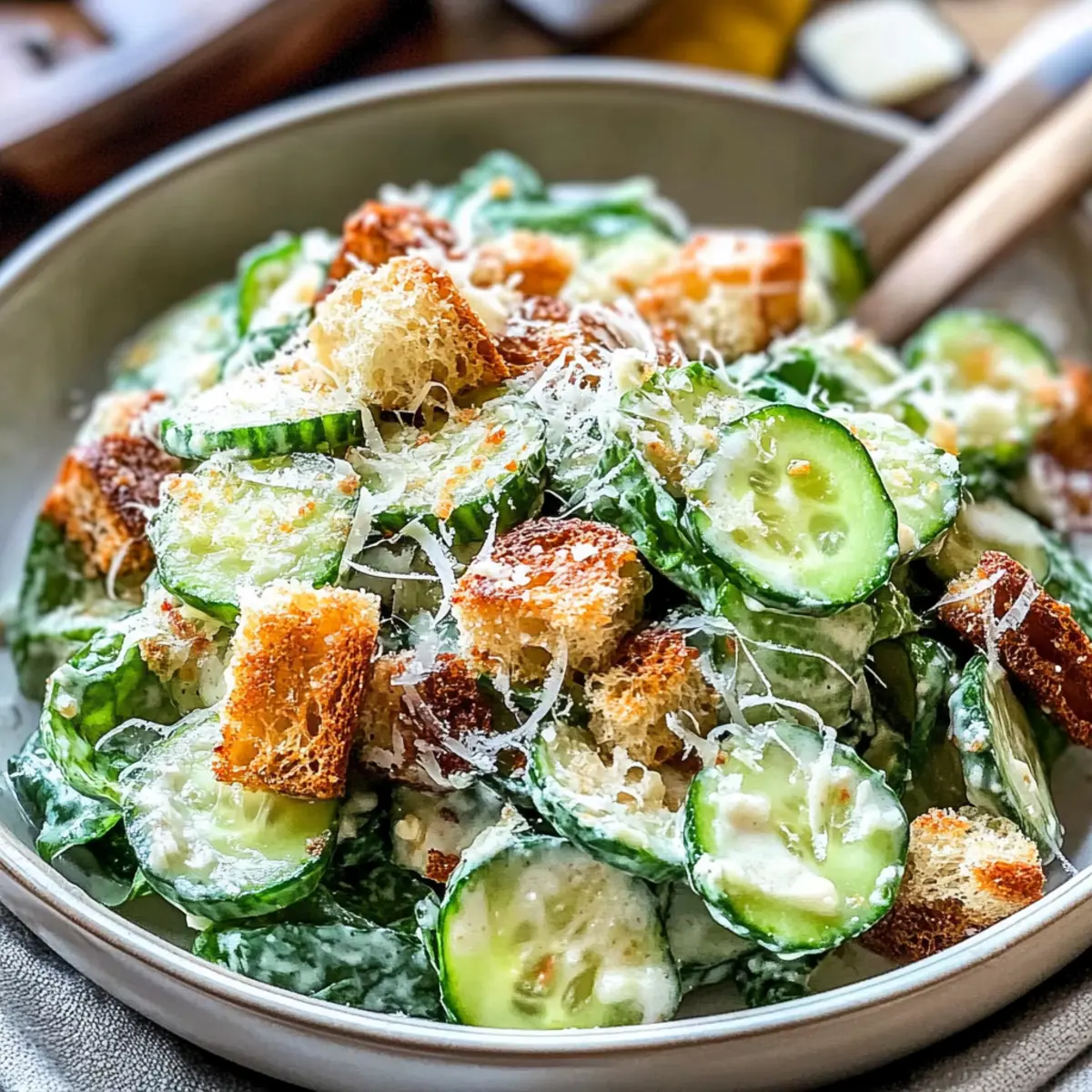 Cucumber Caesar Salad