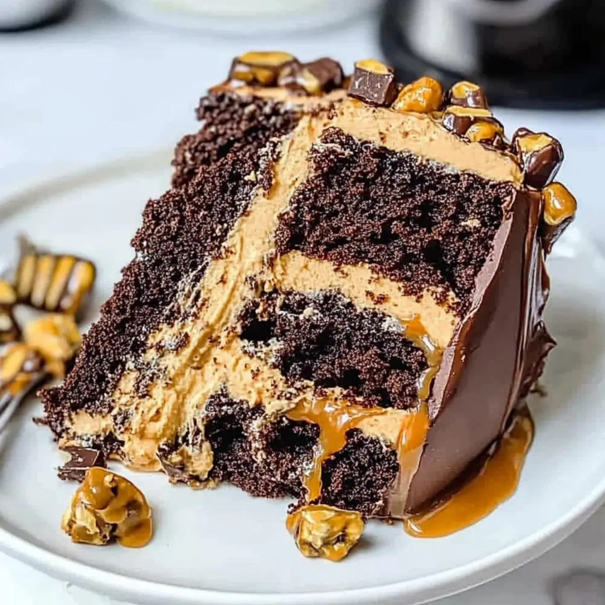 Chocolate Snickers Cake