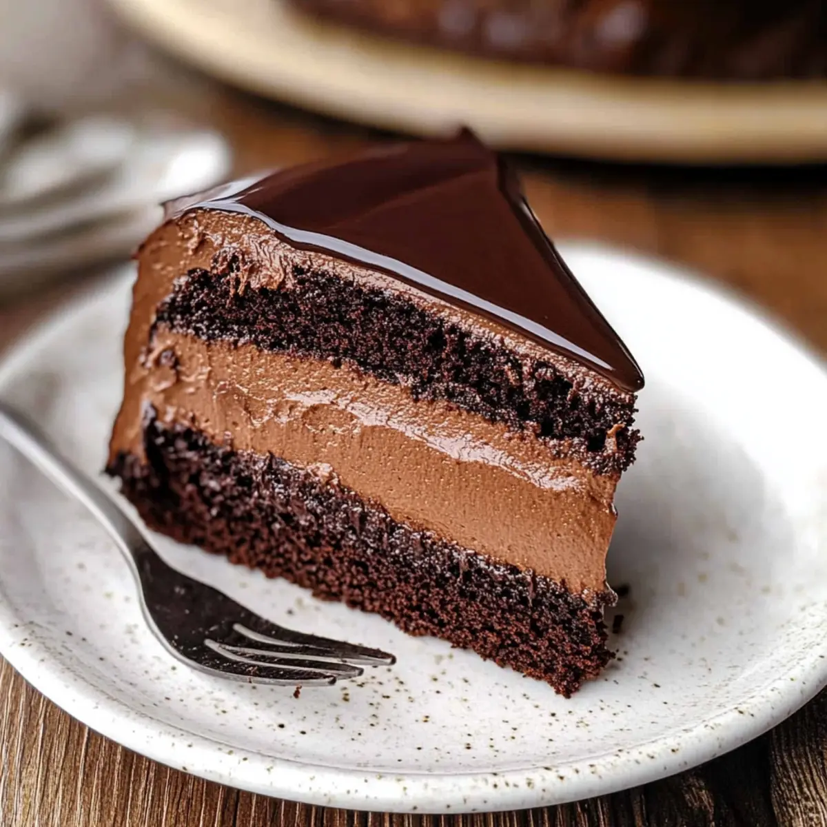 Dark Chocolate Mousse Cake