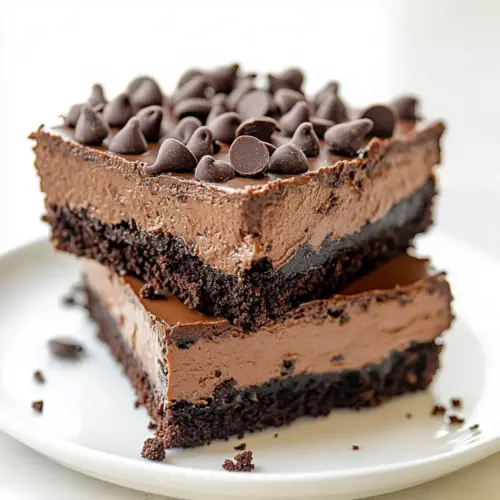 Death-By-Chocolate No Bake Cheesecake Bars