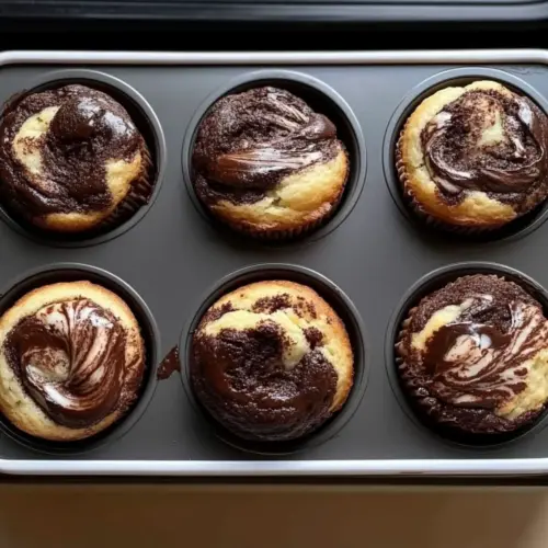 Chocolate Vanilla Swirl Muffins