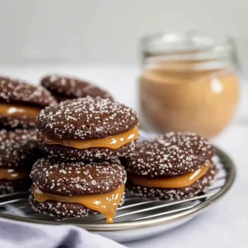 Caramel Chocolate Sandwich Cookies