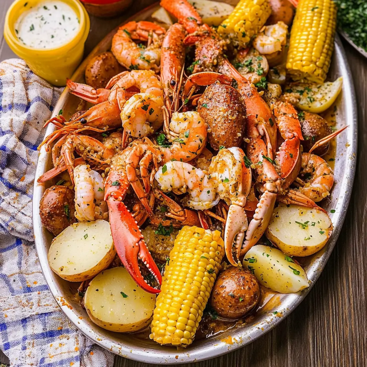 Cajun Seafood Boil with Garlic Butter Sauce