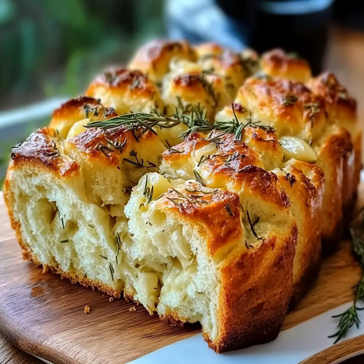 Rosemary Garlic Pull Apart Bread