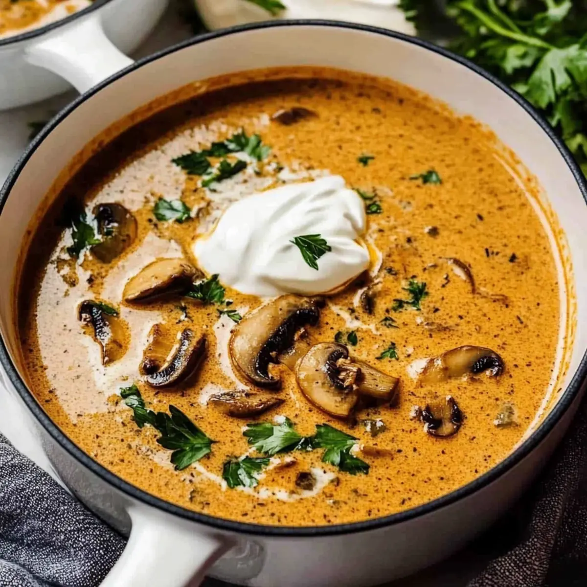 Creamy Hungarian Mushroom Soup