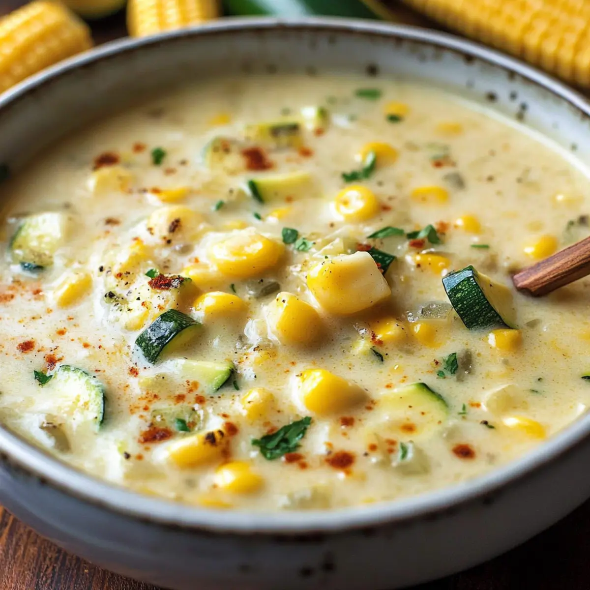 Summer Corn and Zucchini Chowder