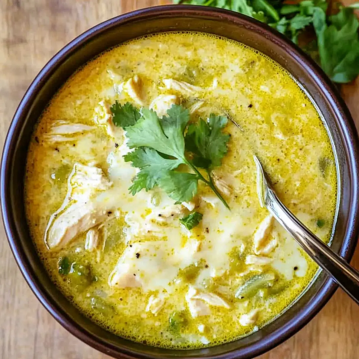 Creamy Green Enchiladas Chicken Soup