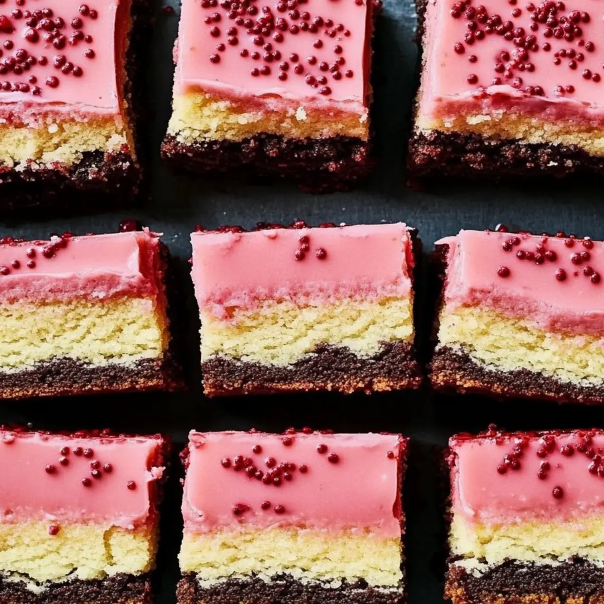 Neapolitan Sugar Cookie Bars