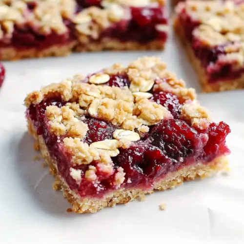 Raspberry Oatmeal Crumble Bars