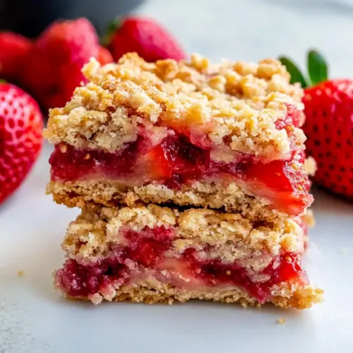 Strawberry Oatmeal Crumble Bars