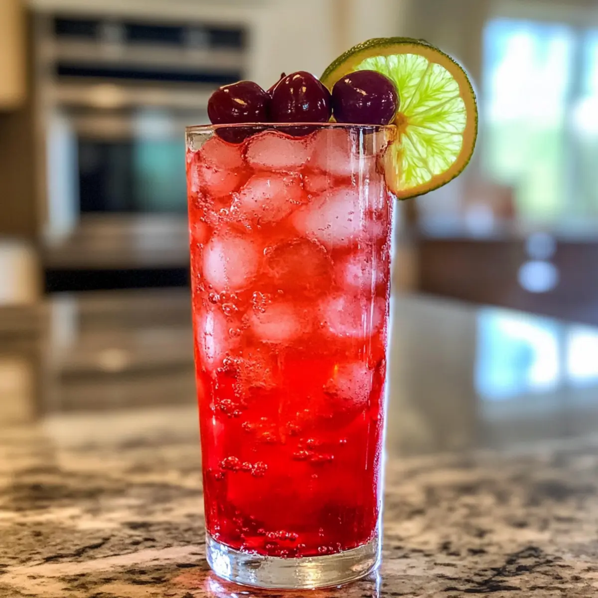 Honey Sweetened Fresh Cherry Limeade