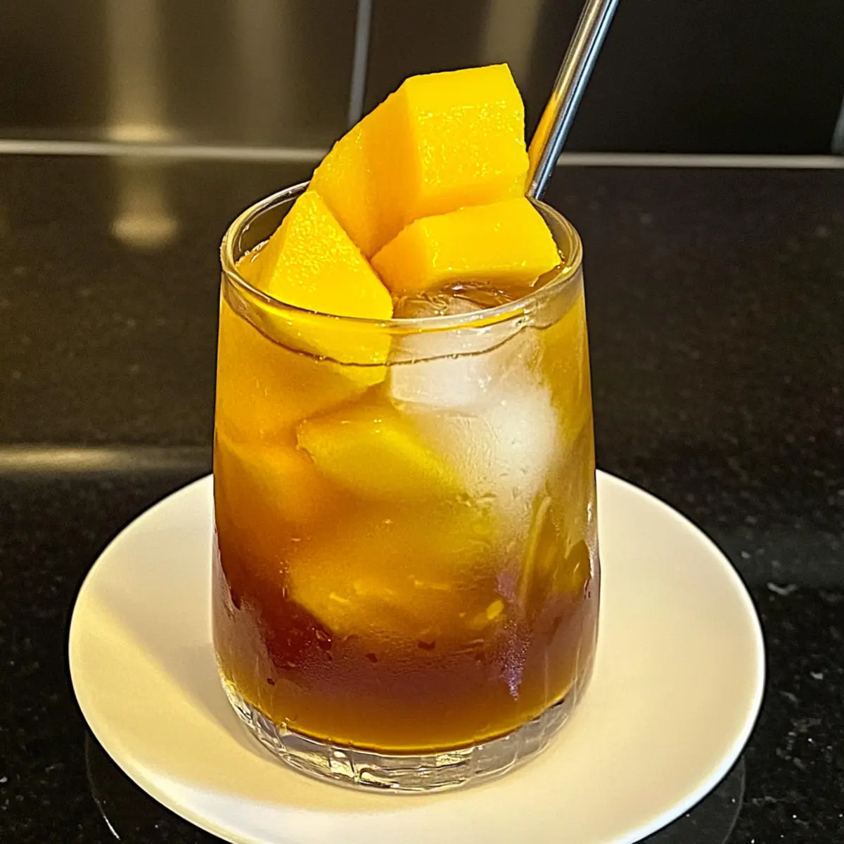 Homemade Mango Iced Tea