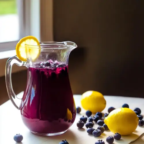 blueberry-lemon iced green tea
