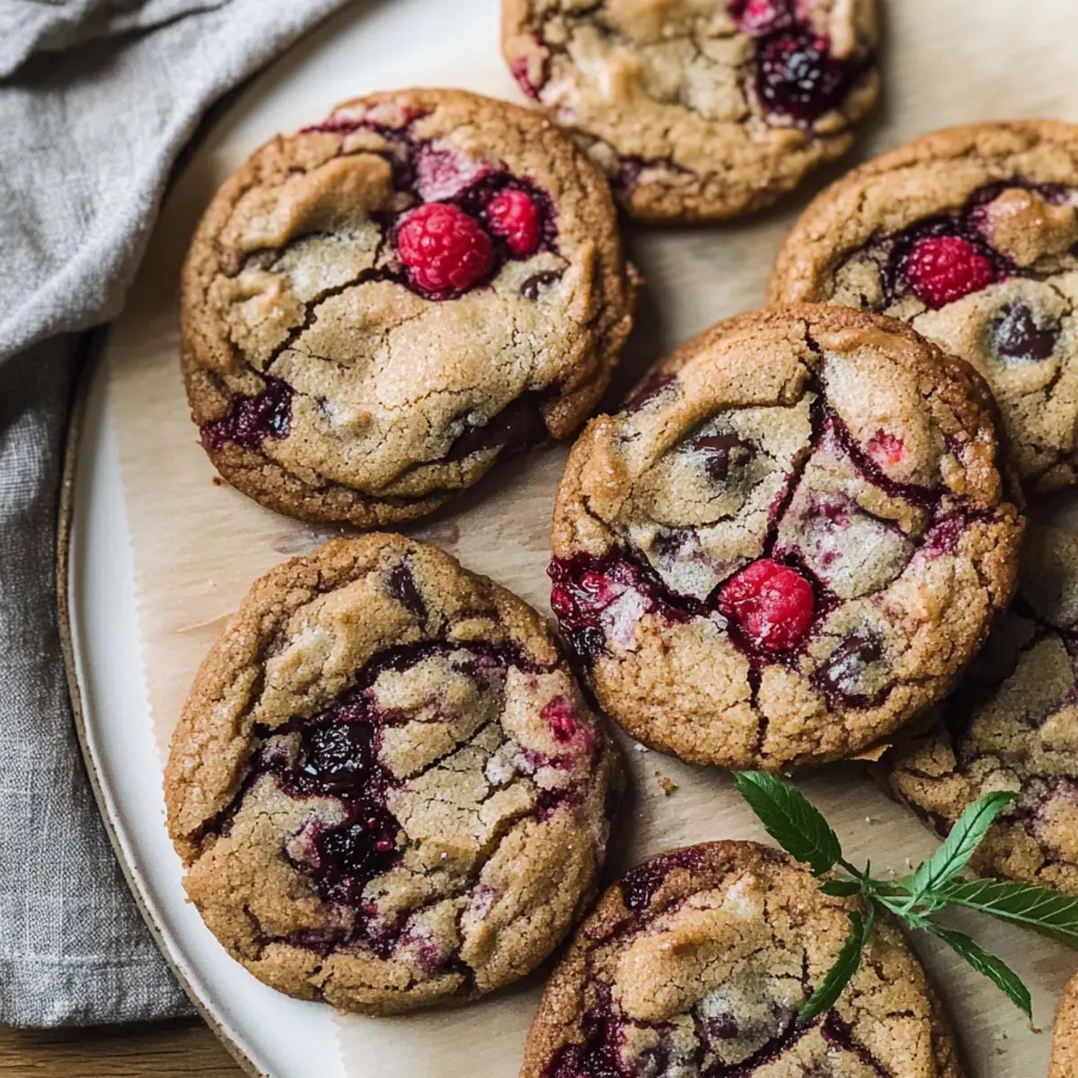 Raspberry Chocolate Chip Cookies