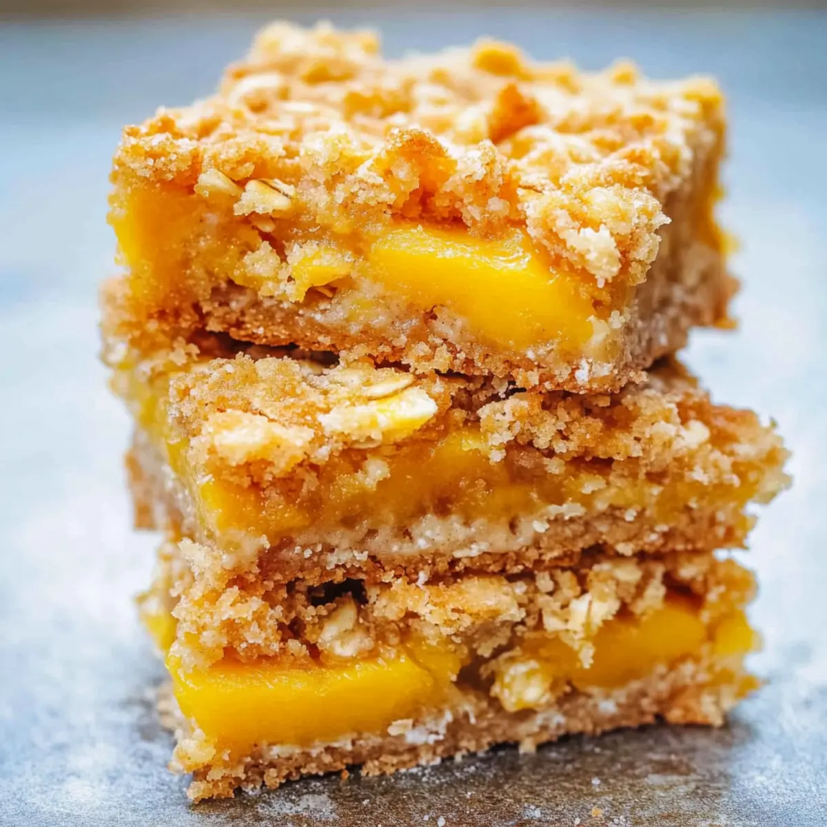 Mango Oatmeal Crumble Bars