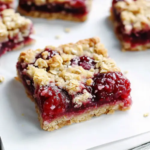 Raspberry Oatmeal Crumble Bars