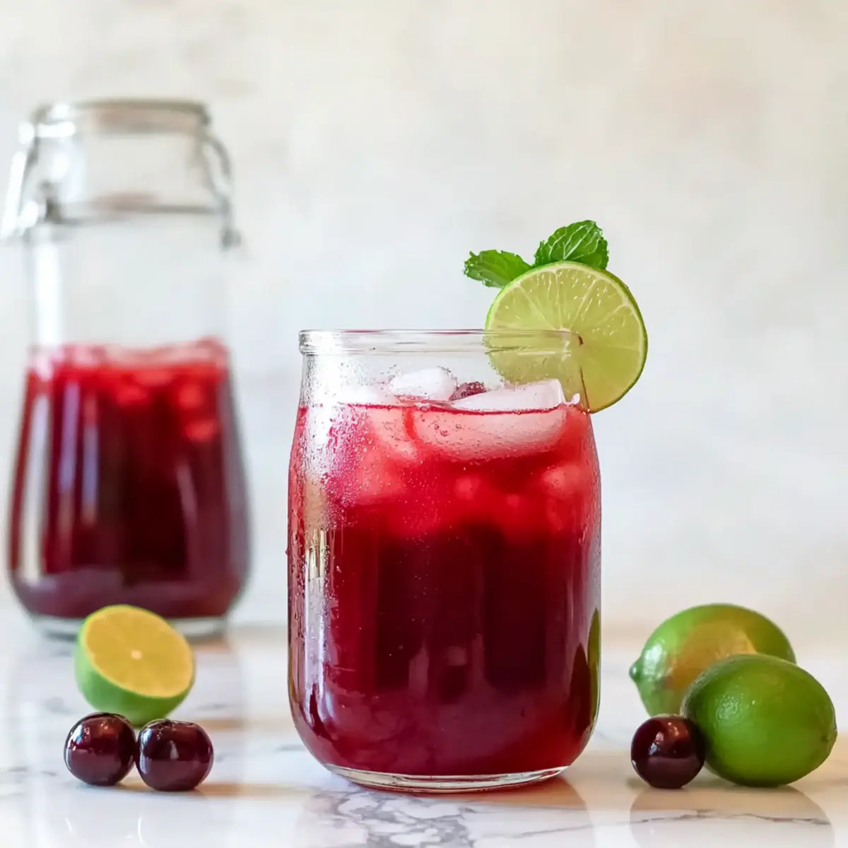 Homemade Fresh Cherry Limeade
