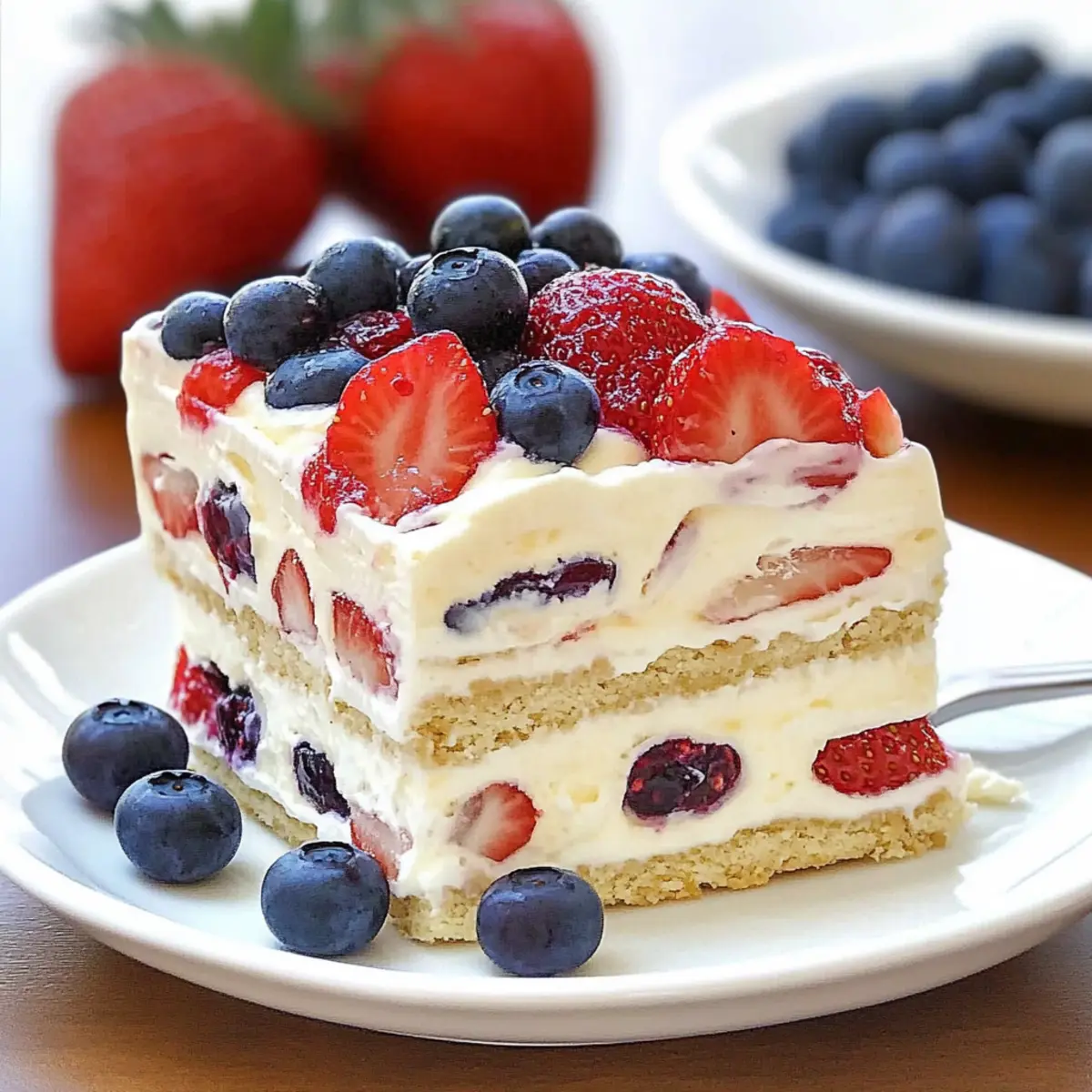No Bake Summer Berry Icebox Cake