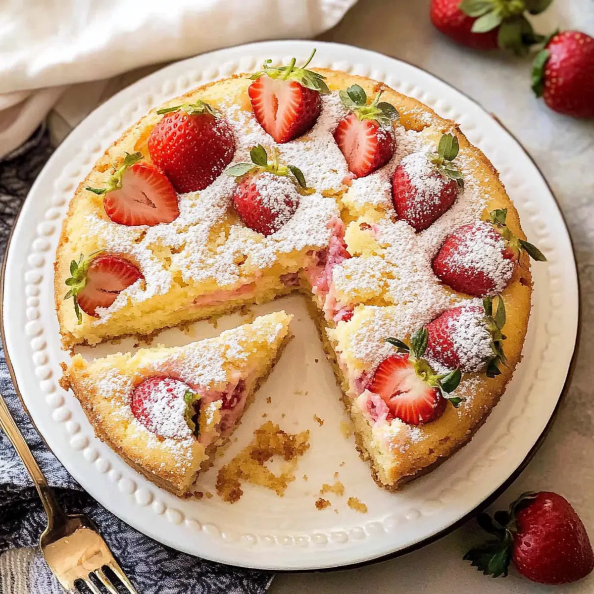 French Strawberry Cake