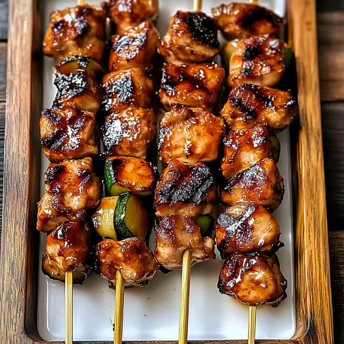 Grilled Chicken Skewers with Honey Soy Marinade