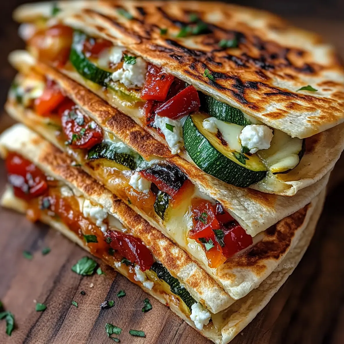 Grilled Mediterranean Veggie Quesadillas