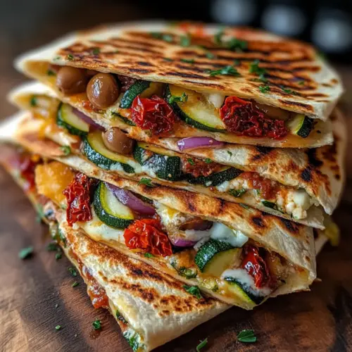 Grilled Mediterranean Veggie Quesadillas