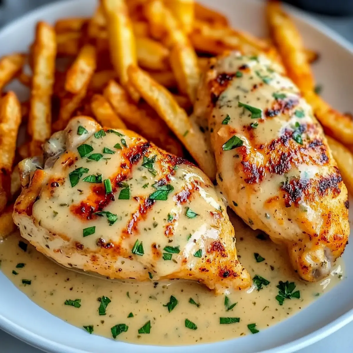 Chicken Fillet in Spicy, Creamy Garlic-Parmesan Sauce