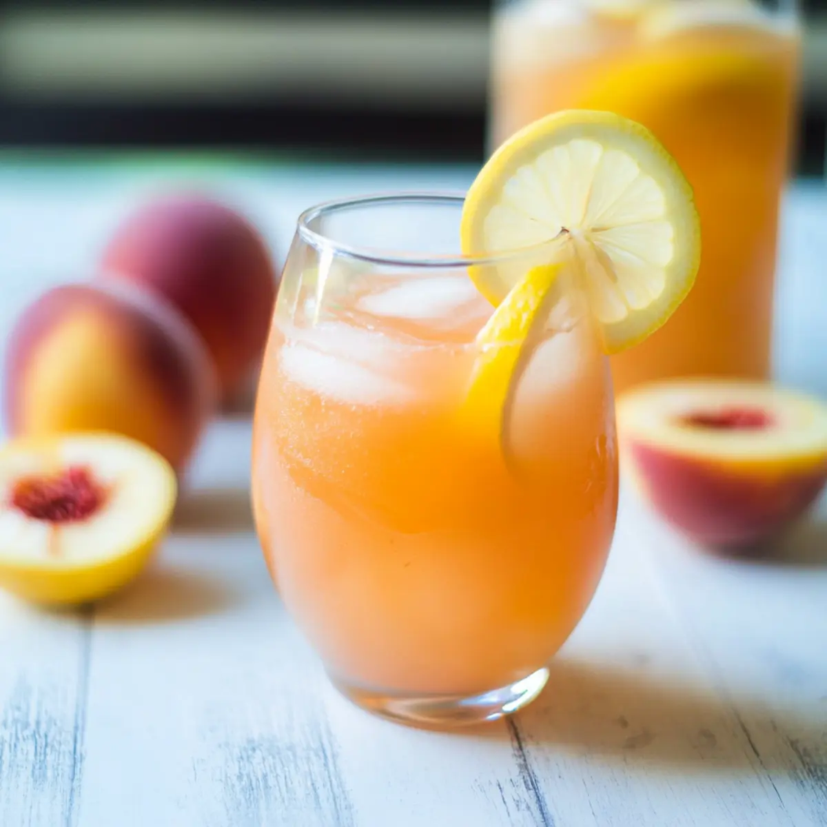 Ginger Peach Lemonade