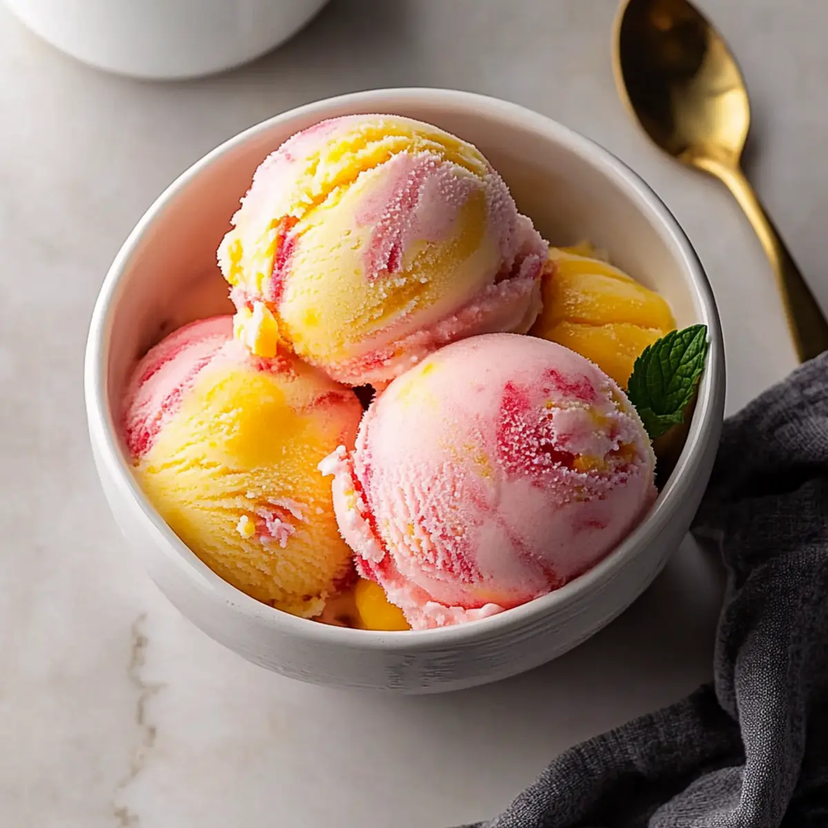 Coconut Mango Strawberry Sorbet